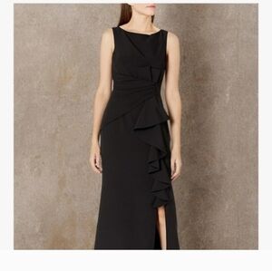 Eliza J Black Maxi Dress with Ruffle Detail